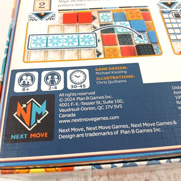 Azul Board Game by Plan B Games 2-4 Players 100 Resin Tiles ~ Kiesling NEW - Picture 8 of 11